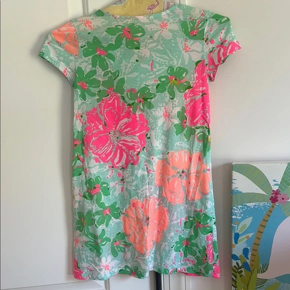 Lilly Pulitzer Girls Dress in Pink and Green - Picture 2 of 7